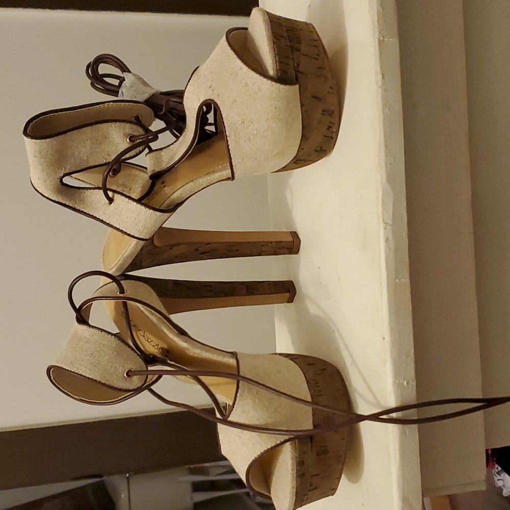Leg tie up heels